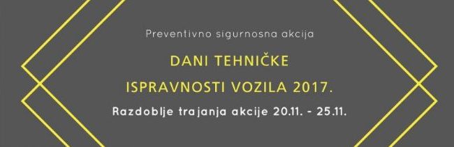 Dani tehničke ispravnosti vozila 2017.