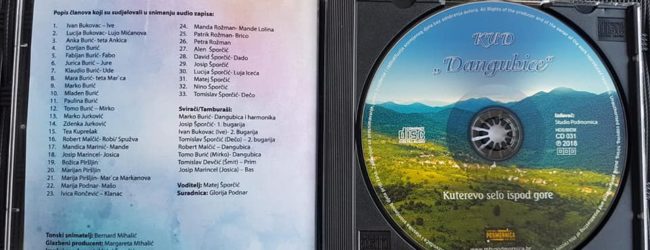 Izašao prvi CD KUD-a Dangubice iz Kutereva