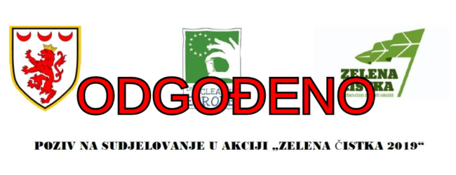 Odgađa se  “Zelena čistka 2019” za utorak, 16. travnja