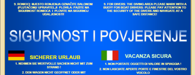 Preventivni info punktovi za vrijeme trajanja turističke sezone