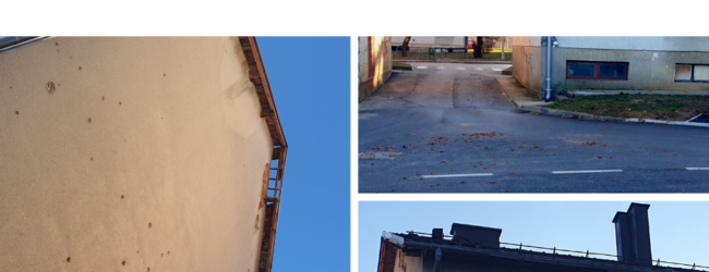 Oštećen krov na višestambenoj zgradi