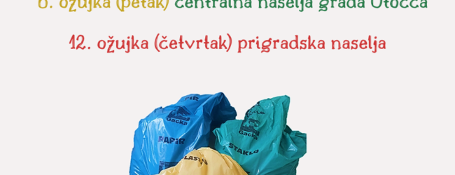 Izvanredna promjena termina odvoza selektivnog otpada iz prigradskih naselja – obavijest