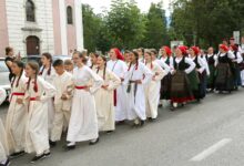 Folklorno društvo Otočac  na snimanju 55. Vinkovačkih jeseni