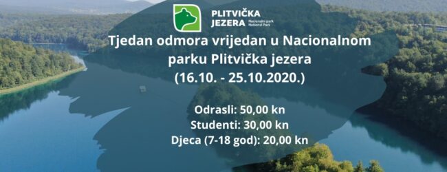Promotivna akcija “Tjedan odmora vrijedan” u NP Plitvička jezera