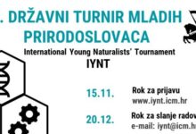 Prijave za 7. državni turnir mladih prirodoslovaca otvorene do 15.  studenog