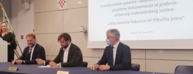 Potpisan ugovor za izgradnju vodoopskrbnog sustava LIČKA JASENICA-RAKOVICA- NP PLITVIČKA JEZERA