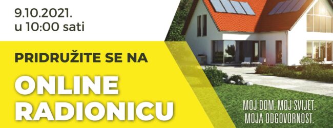 Besplatna online radionica o energetskoj obnovi obiteljskih kuća