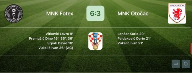 MNK Otočac – MNK Fotex | 3 : 6