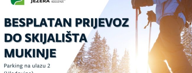 Za vikend besplatan parking i prijevoz do skijališta Mukinje