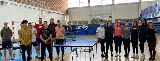 Održano školsko natjecanje u stolnom tenisu