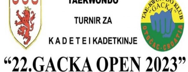 U subotu se održava 22. Gacka Open taekwondo turnir