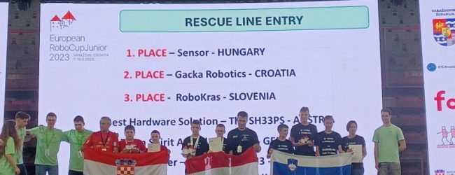 Otočki robotičari osvojili sjajno 2. mjesto na 4. European RoboCup Junior natjecanju