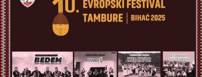 Tamburaški orkestar GPOU Otočac nastupa na 10. Europskom festivalu tambure u Bihaću