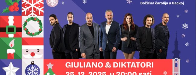 Giuliano & Diktatori stižu u Otočac – Božićni koncert koji se ne propušta!