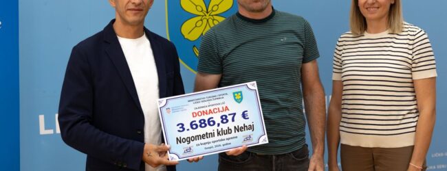 U prostorijama Ličko-senjske županije uručeni čekovi sportašima, sportskim klubovima i savezima